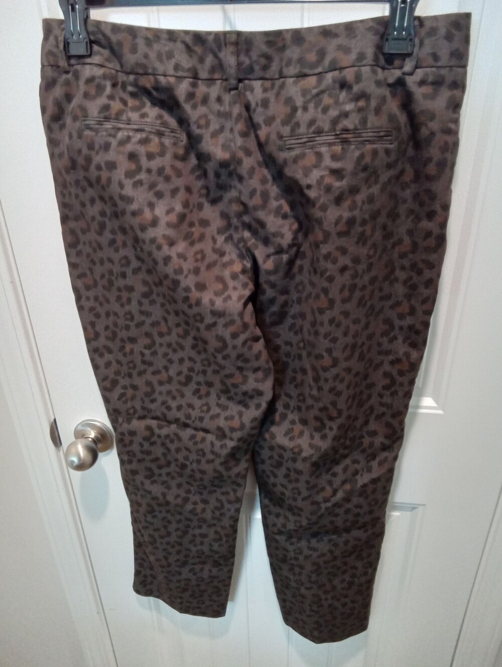 ND New Directions Plus Sz 14 Leopard Print Tapered Ankle Cropped Flat Front Pant - Picture 4 of 13